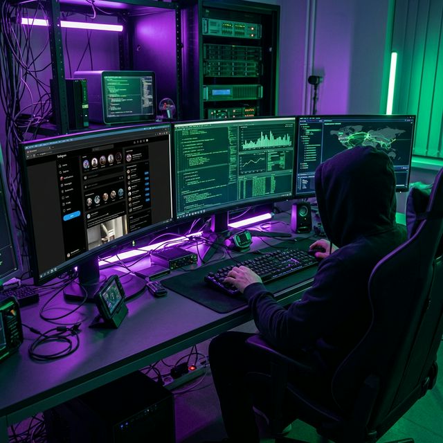 Взлом Instagram — рабочее место специалиста